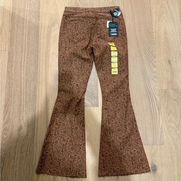 Rock & Roll Cowgirl Brown Flare Jeans - Picture 2 of 2